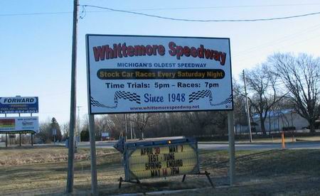 Whittemore Speedway - Entrance Sign